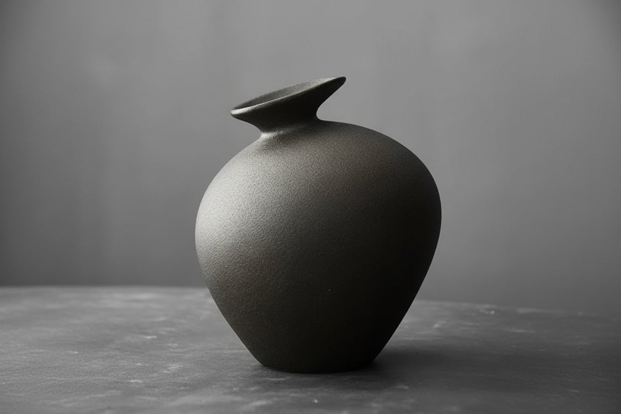 Vase Décoratif en Céramique Effet Pierre – Style Moderne