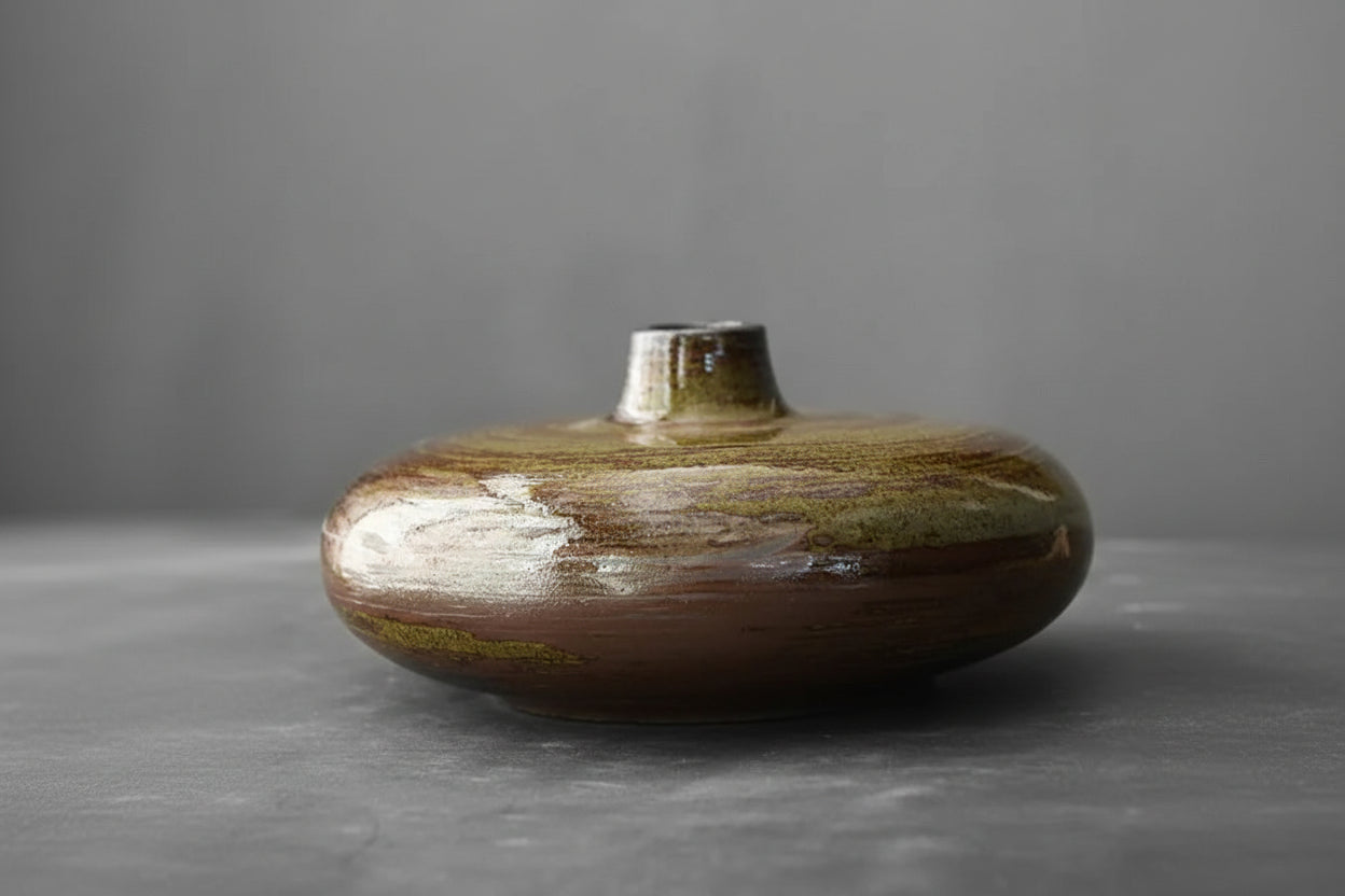 Vase Décoratif en Céramique Effet Pierre – Style Moderne