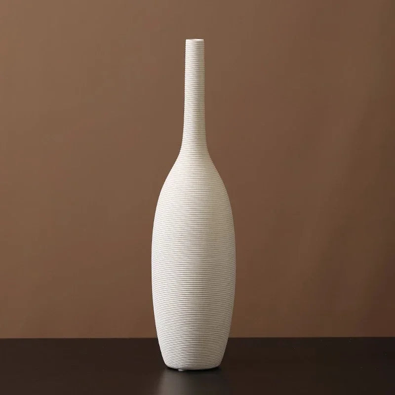 Vase Blanc en Céramique – Design Moderne et Épuré