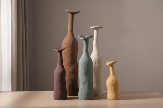Vase en Céramique Style Nordique – Décoration Moderne Couleur Morandi