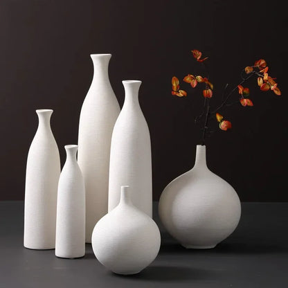 Vase Blanc en Céramique – Design Moderne et Épuré