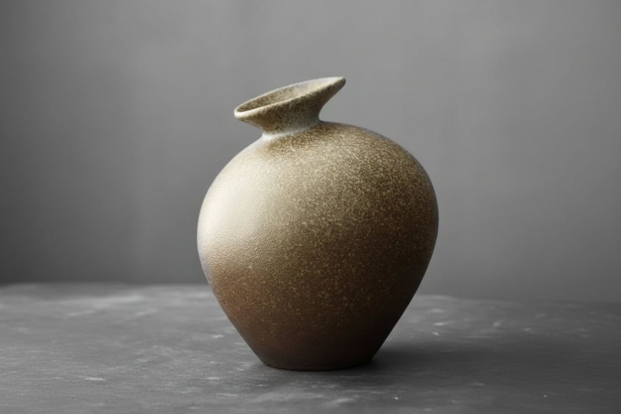 Vase Décoratif en Céramique Effet Pierre – Style Moderne